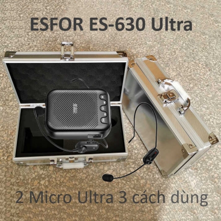 Máy trợ giảng không dây Hàn Quốc ESFOR ES630 Ultra Loa Bluetooth 30W, 2 Micro ES-630 Ultra cao cấp