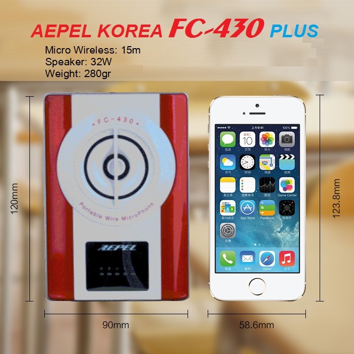 BỘ MÁY TRỢ GIẢNG HÀN QUỐC AEPEL FC-430 WIRELESS, MIC KHÔNG DÂY CÔNG NGHỆ MỚI