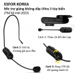Máy trợ giảng Hàn Quốc ESFOR ES-630 UHF V2 bản nâng cấp ES630 UHF V2 loa Bluetooth 30W, micro không dây 3 cách dùng