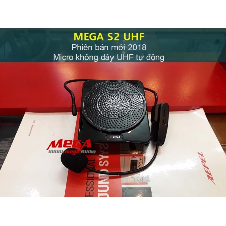 Máy trợ giảng Không dây MEGA S2 UHF 3 kênh hội thoại song song 2 Mic